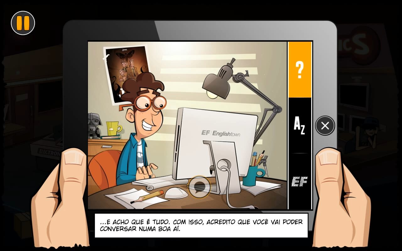 Maurice helps John through the tablet