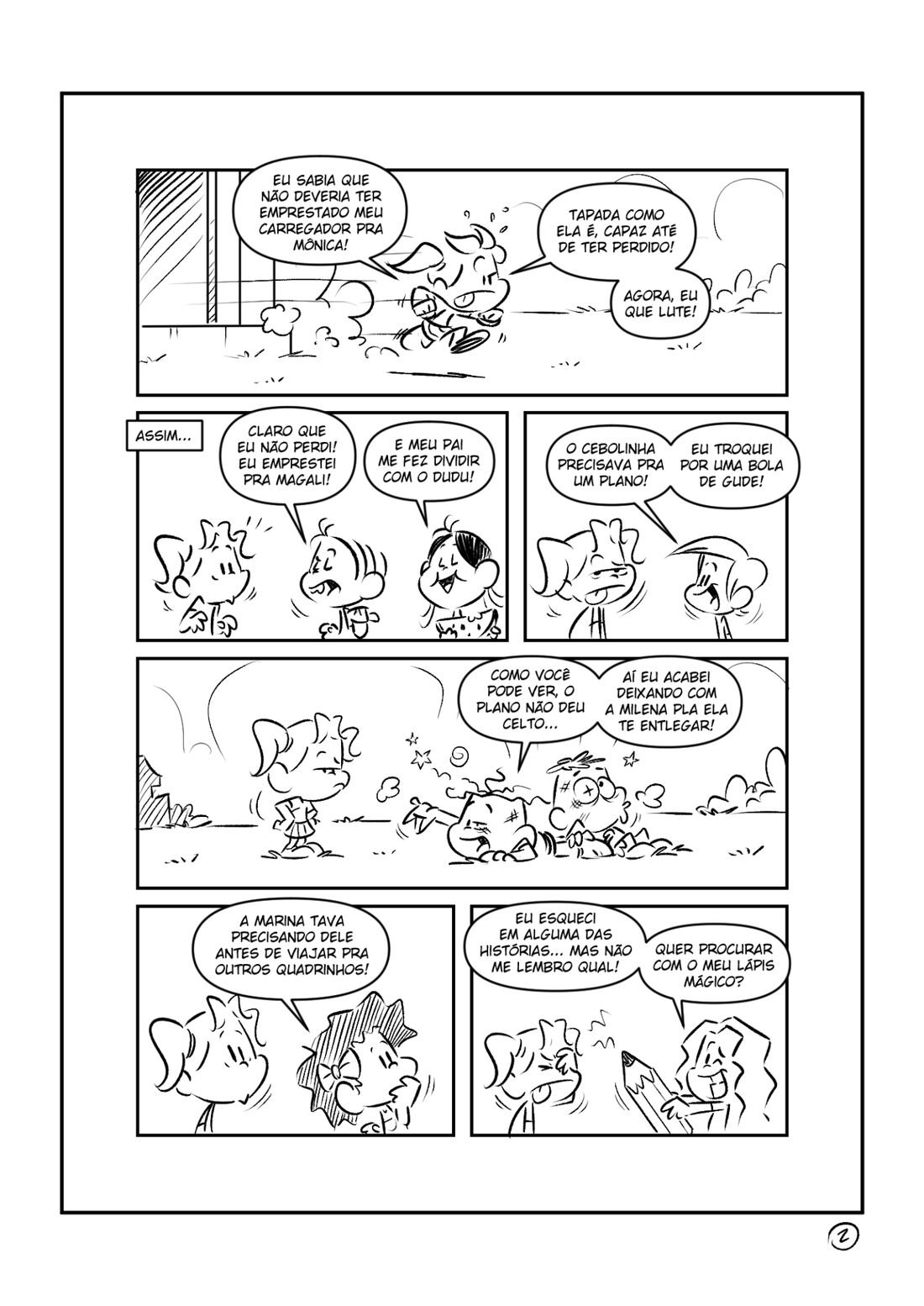 Thumbnail script for a short story, page 2